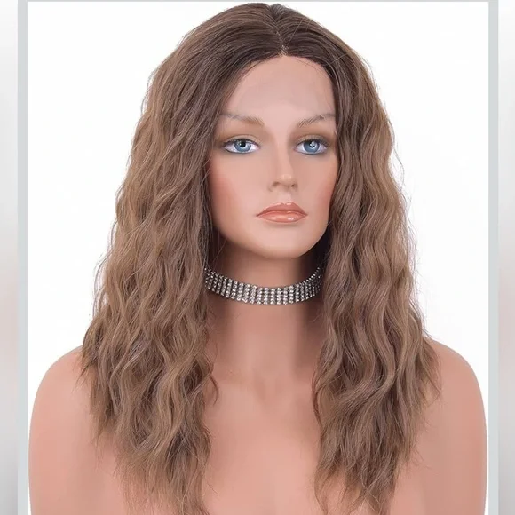 18 “ BROWN OMBRE WAVY LACE FRONT WIG *NEW*